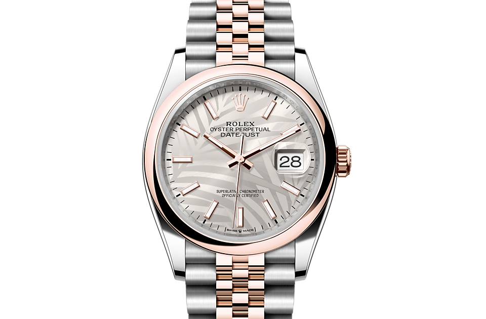 Rolex Datejust in Oystersteel and gold M126201 0031 Rhodium